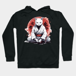 Japanese Samurai Cat Kawaii Ninja Cat Hoodie